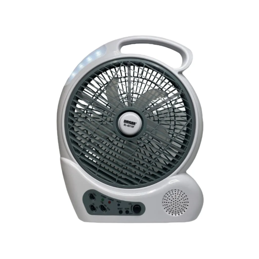 Ludger 10″ Rechargeable Fan with Radio EL-8210F