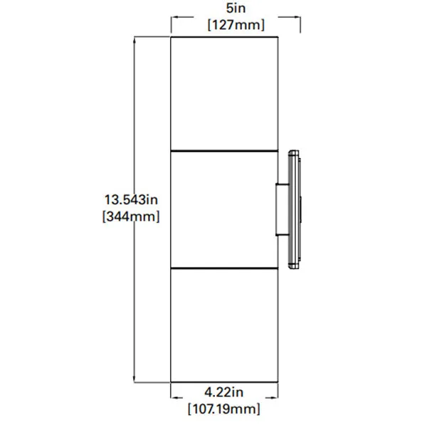 Lumiere Lanterra 9004 - W2 (Up and Down) LED Wall Mounted Cylinder Light