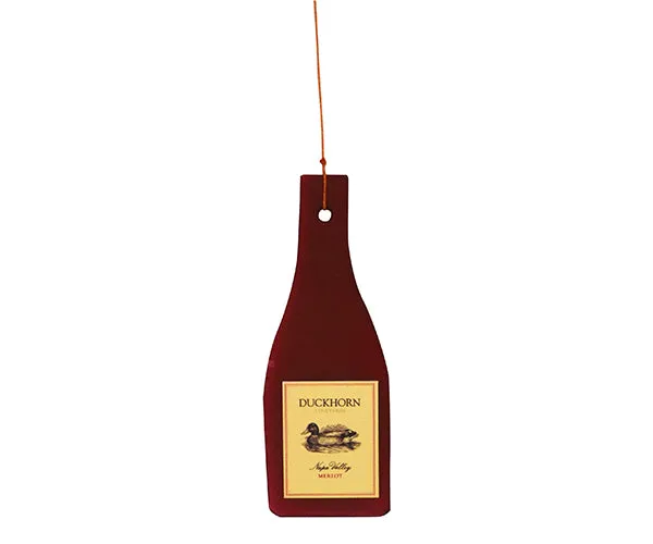 Maroon Wine Bottle Glass Piece