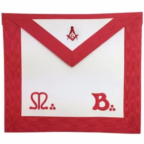 Master Mason Scottish Rite Apron - Red Moire