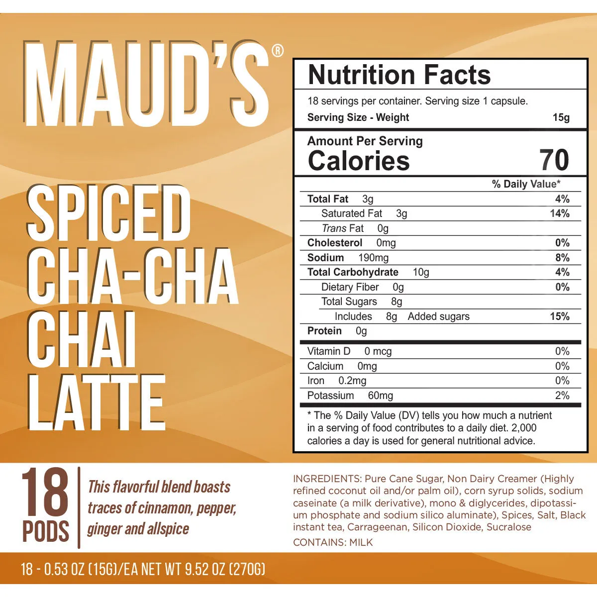 Maud's Chai Tea Latte Pods - 36ct