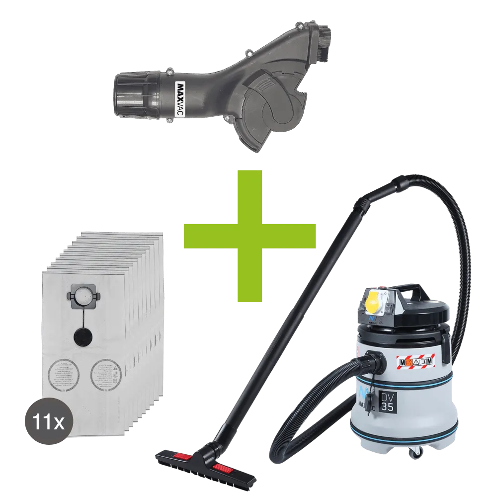 MAXVAC AGS-125 Dust Shroud & DV35-MB Vacuum Bundle