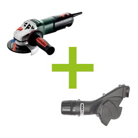 MAXVAC Dust Shroud & Metabo 115mm Angle Grinder Package, Pre-Installed