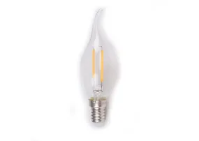 Milano 2W Led Filament Candle Lamp W/Tip Wh