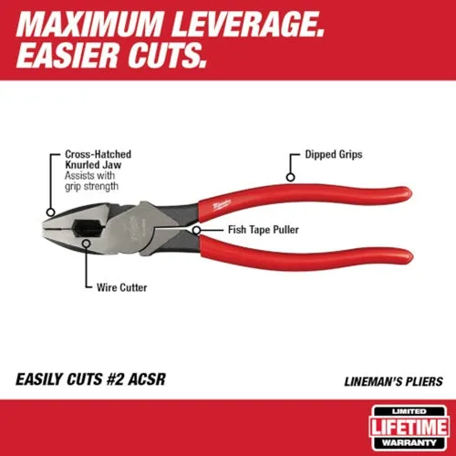 Milwaukee High-Leverage Linemans Pliers - 48-22-6502