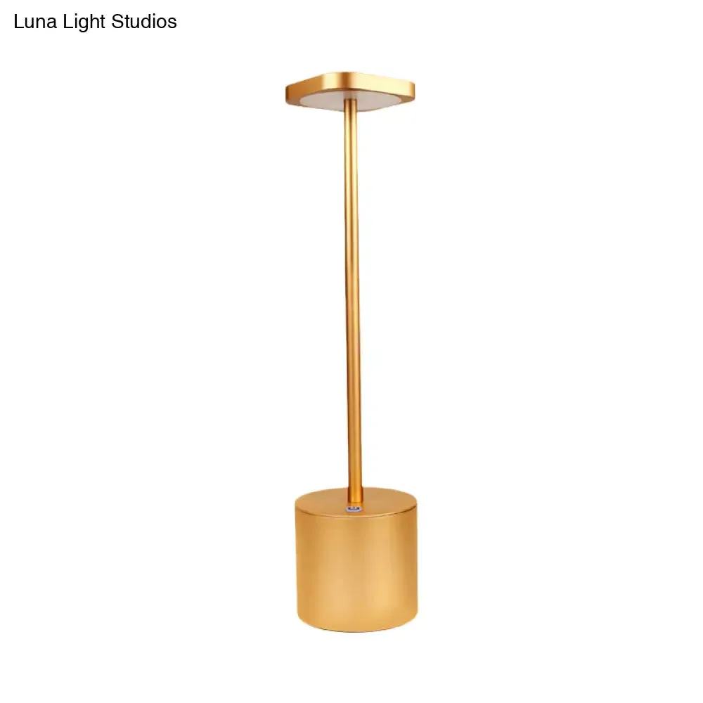 Minimalist LED Table Lamp with Gold Finish for Dining, Desk & More