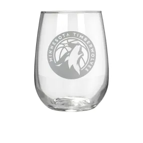 Minnesota Timberwolves 17 oz. Stemless Wine Glass