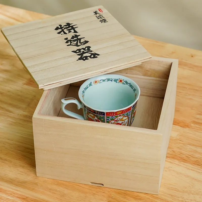 Mino Ware Handcrafted Kachofugetsu Tea Cup Set