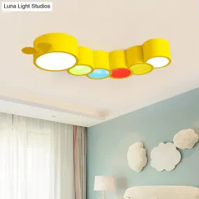 Modern LED Caterpillar Flush Mount Ceiling Light for Bedroom