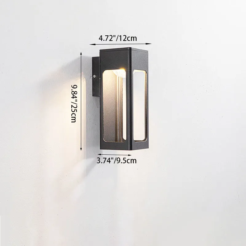 Modern Minimalist Waterproof Rectangle Aluminum LED Outdoor Wall Sconce Lamp For Outdoor Patio