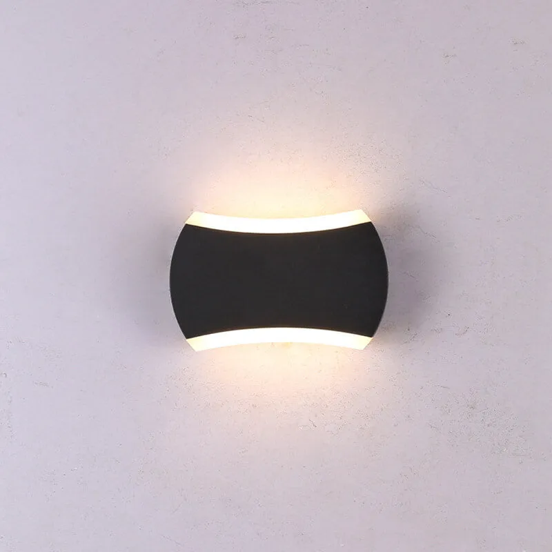 Modern Outdoor Round Flat Aluminum LED Waterproof Wall Sconce Lamp