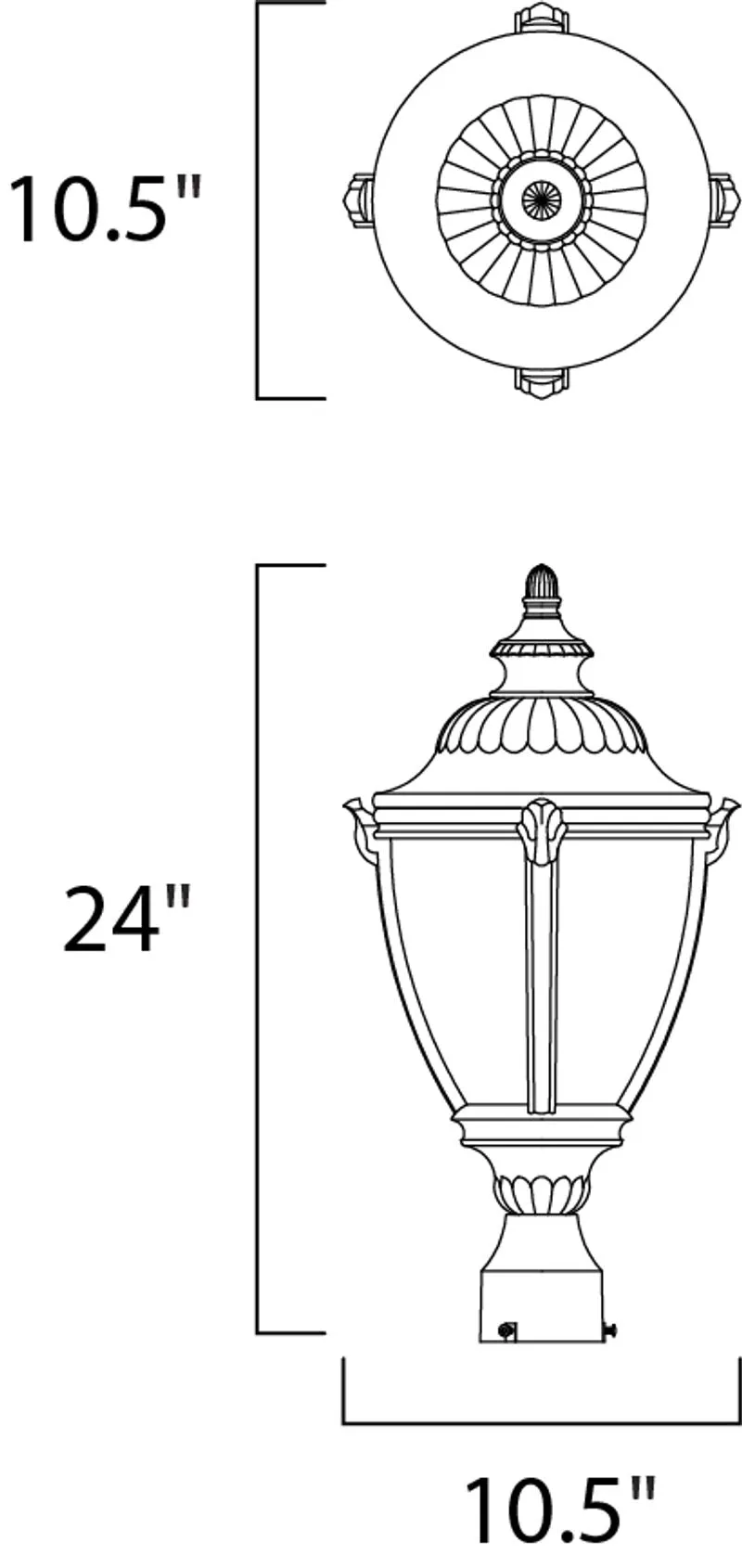 Morrow Bay DC Outdoor Pole/Post Mount