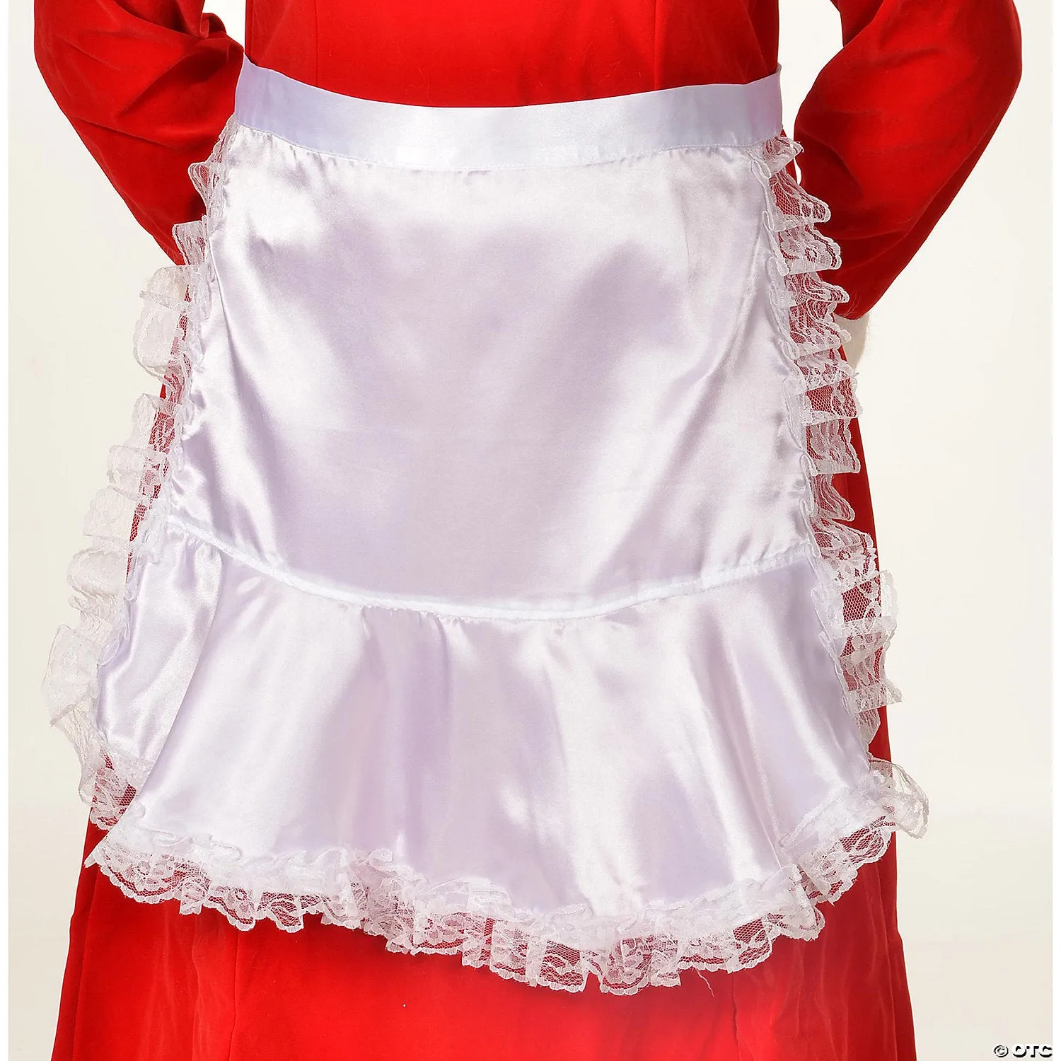 Mrs. Claus Knee-Length Satin Apron