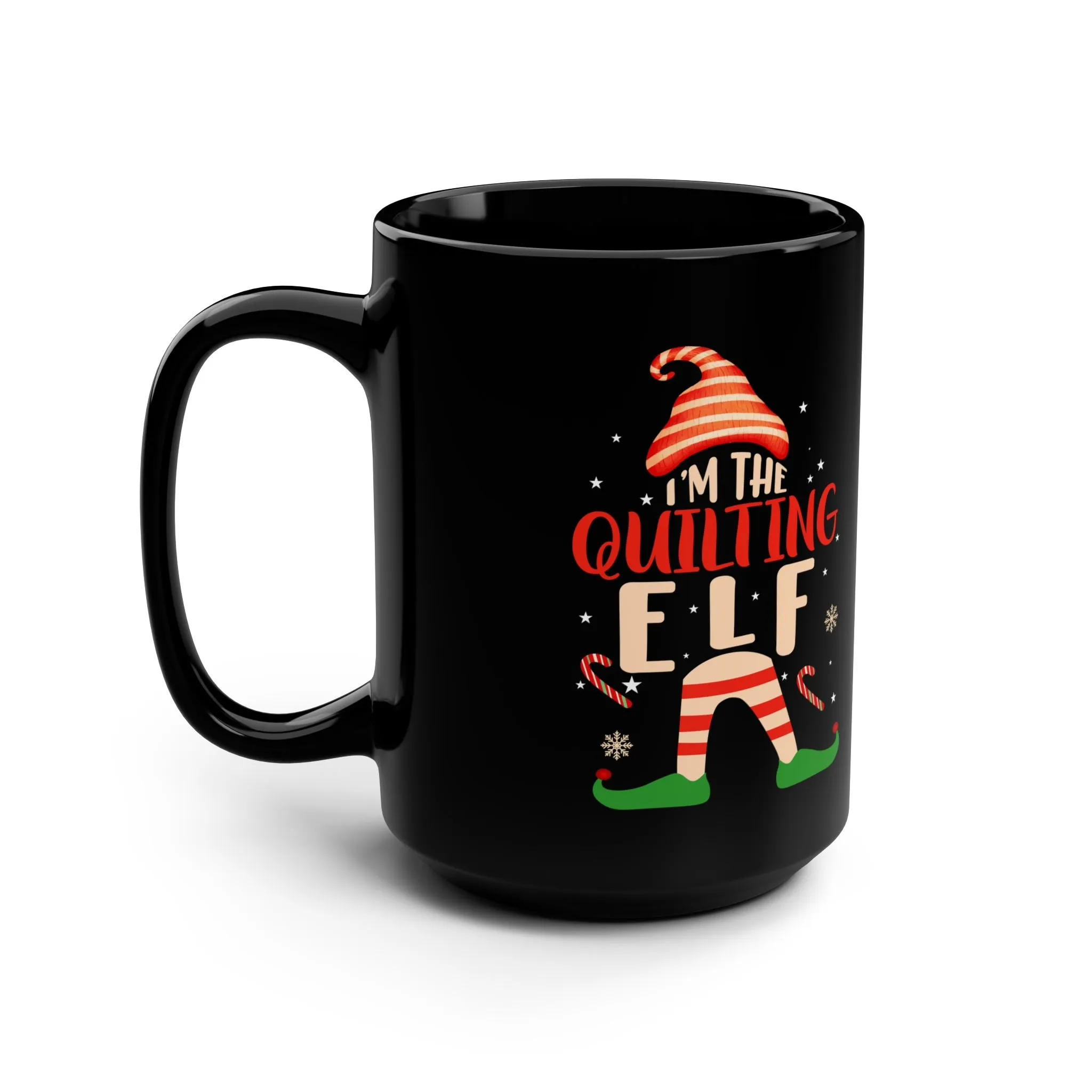 Mug - I'm the Quilting Elf 15oz Black Mug