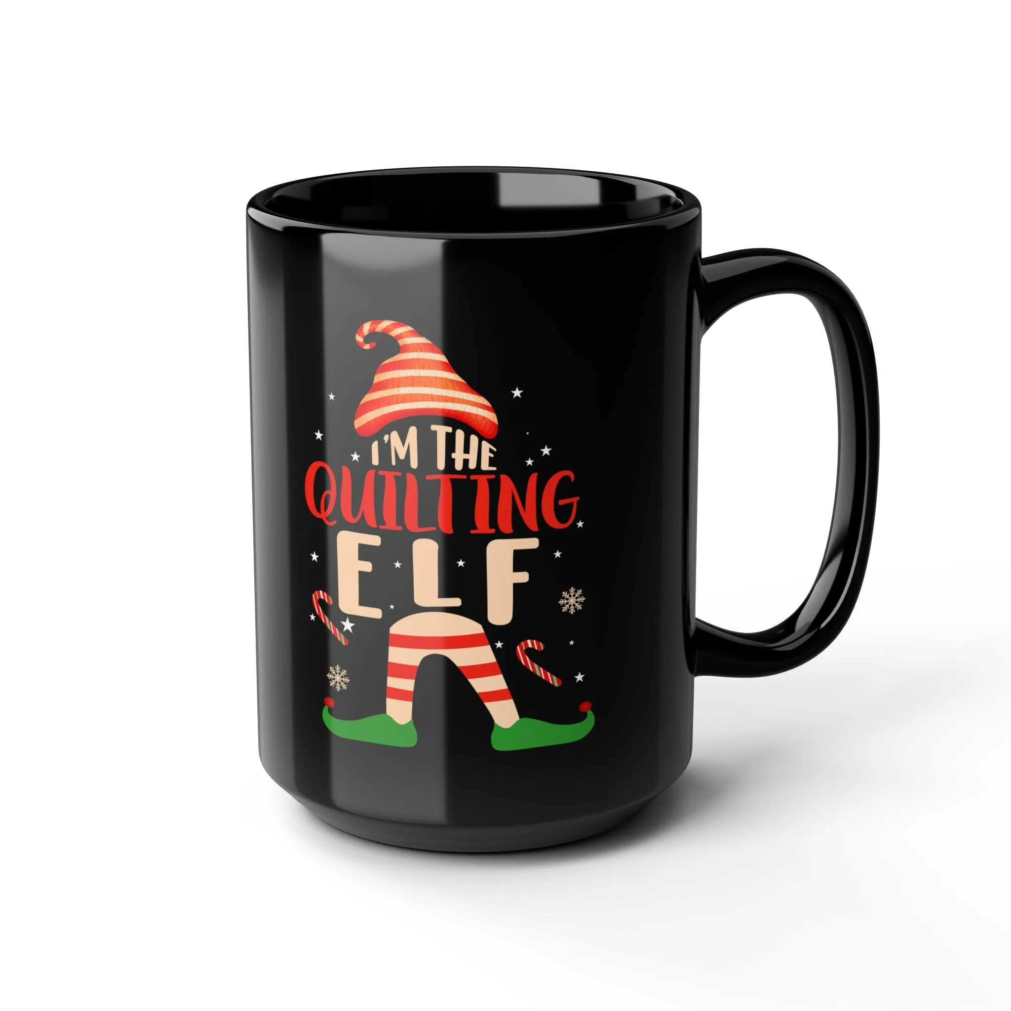 Mug - I'm the Quilting Elf 15oz Black Mug