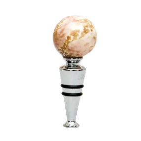 Murano Glass Wine Stopper 'Ivory & Sand'