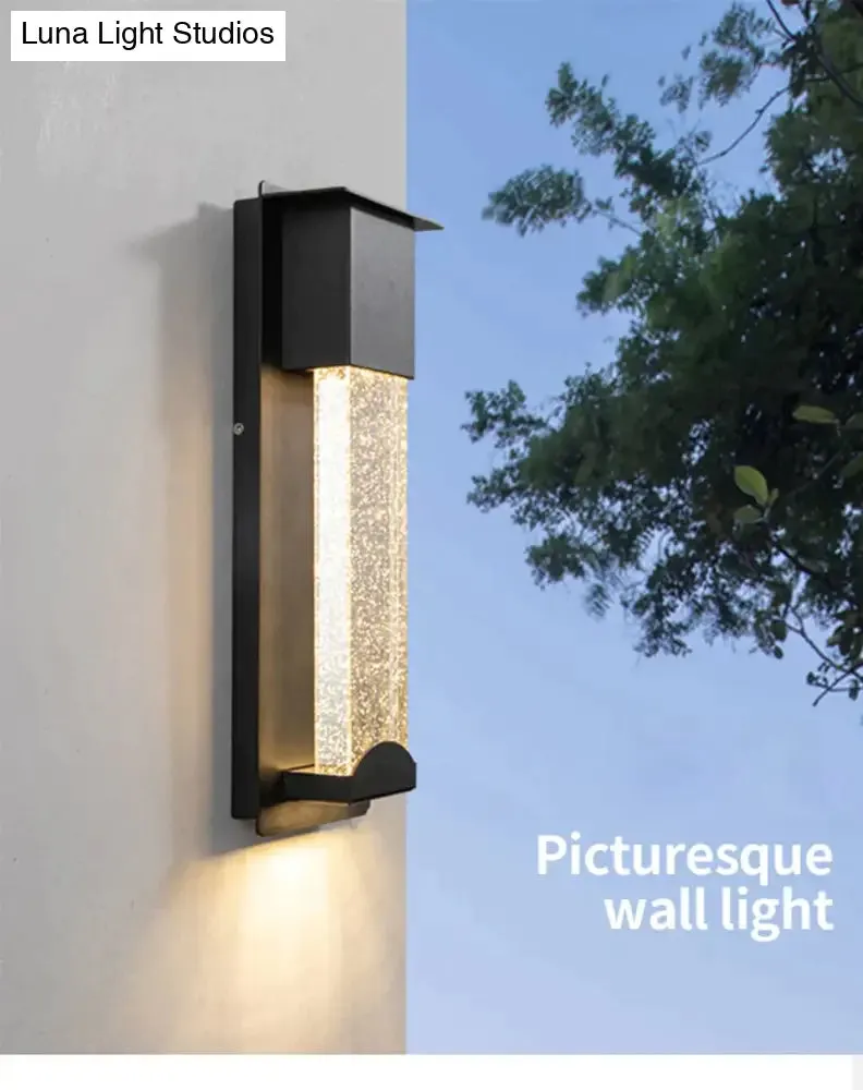 New LED Wall Lighting PIR Motion Sensor Crystal Outdoor IP65 Waterproof Street Lamp for Balcony Garden 96V 220V Sconce Luminaire