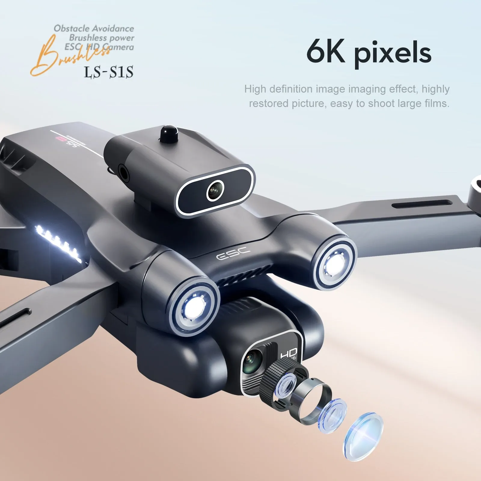 New S1S Mini Drone 4k Profesional 8K HD Camera Obstacle Avoidance Aerial Photography Brushless Foldable Quadcopter 3KM