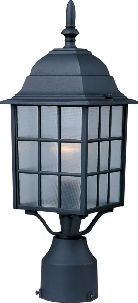 North Church 17" Single Light Outdoor Post Mount in Black