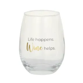 NOVELTY GLASS TUMBLER (GIFT BOX) WINE HELPS