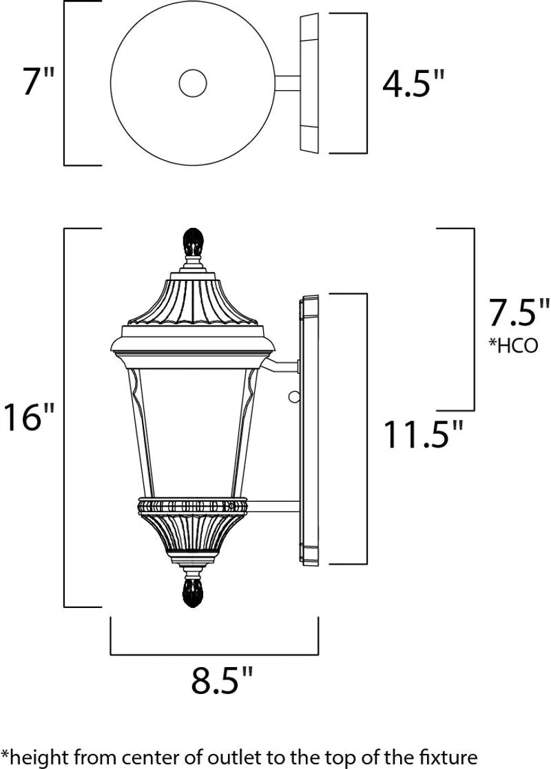 Odessa 7" Single Light Outdoor Wall Mount in Espresso