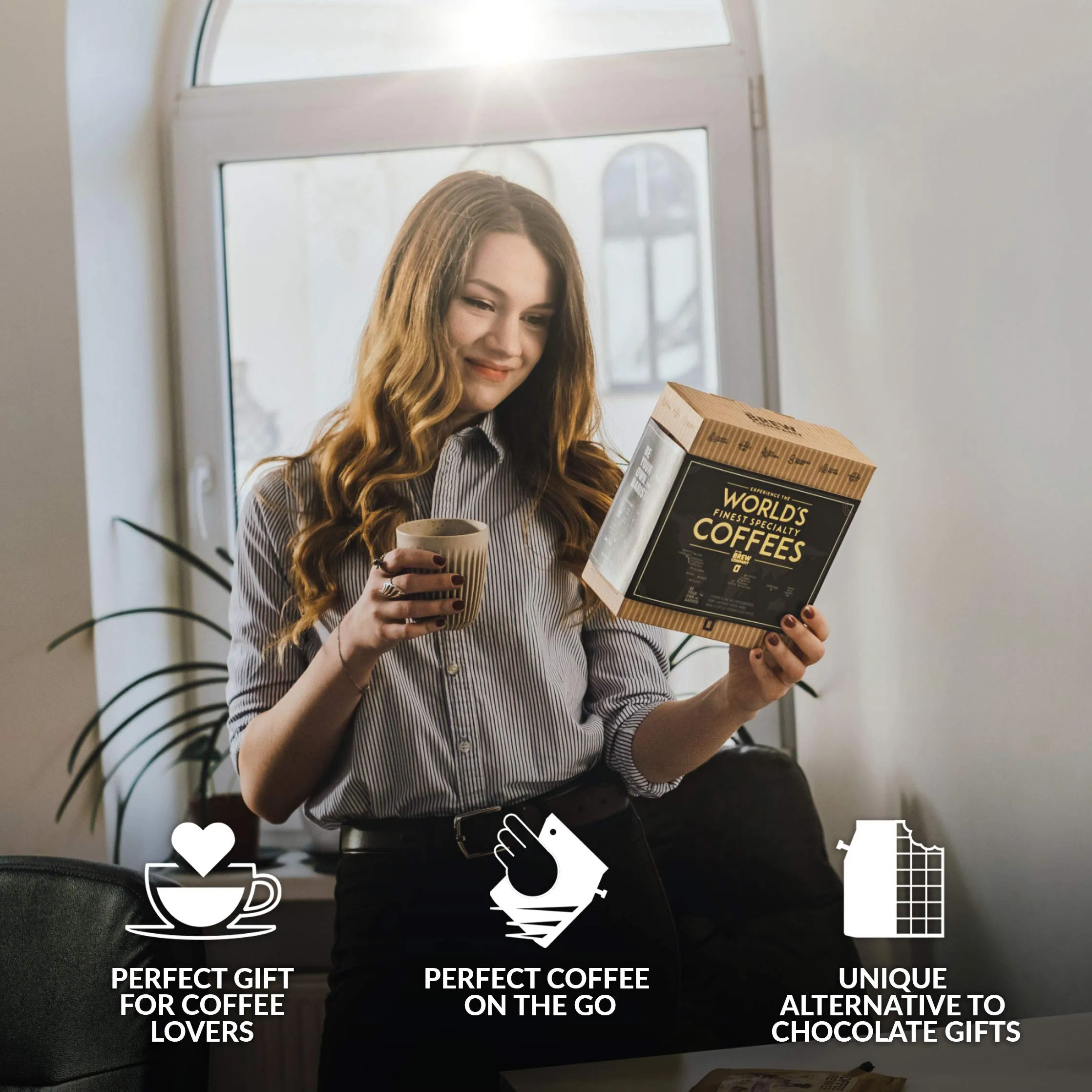 Original Gourmet Coffee Gift Set for Men & Women – 5 of the World’s Finest Single Estate Specialty & Organic Coffees | Brew & Enjoy Anytime, Anywhere | Hamper Style Letterbox Gift Idea for Him & Her