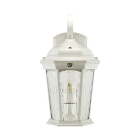 Outdoor Flame Bulb Fixture Wall Lantern, White (2-Pack)