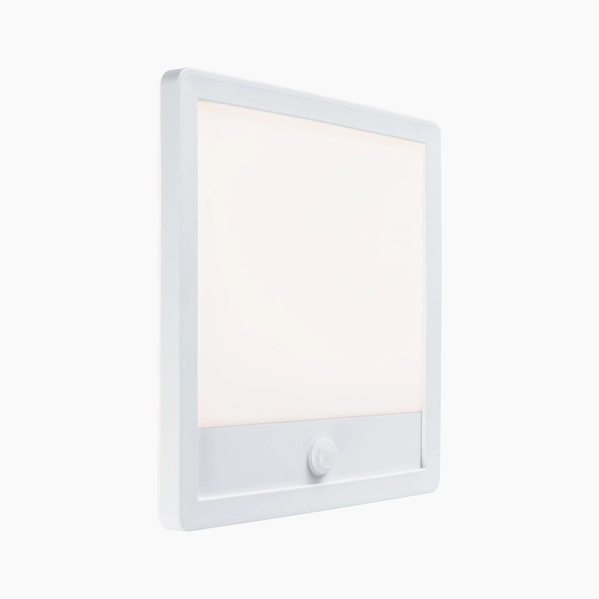 Outdoor Lamina 15.5W LED Backlit Square Wall Light with Motion Detection in White