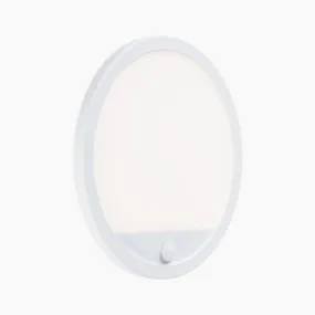 Outdoor Lamina Insect Friendly 16W LED Backlit Round Tunable Wall Light with Motion Detection in White