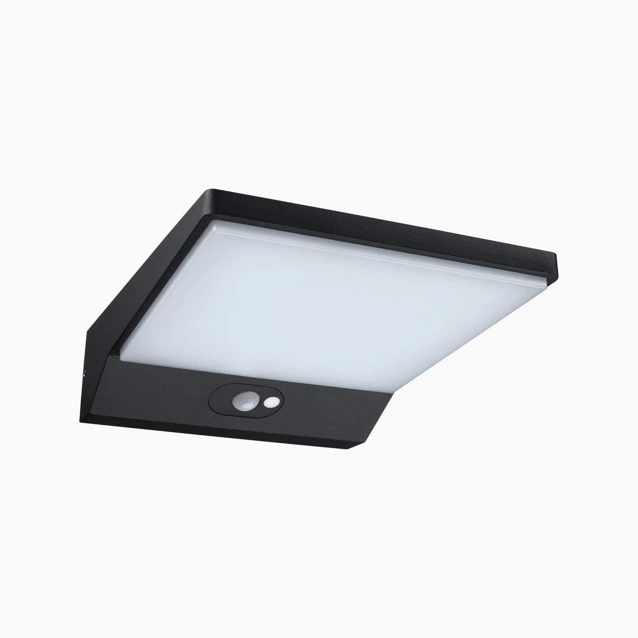 Outdoor Ronas 5W LED Solar Wall Light with Motion Detection in Dark Grey