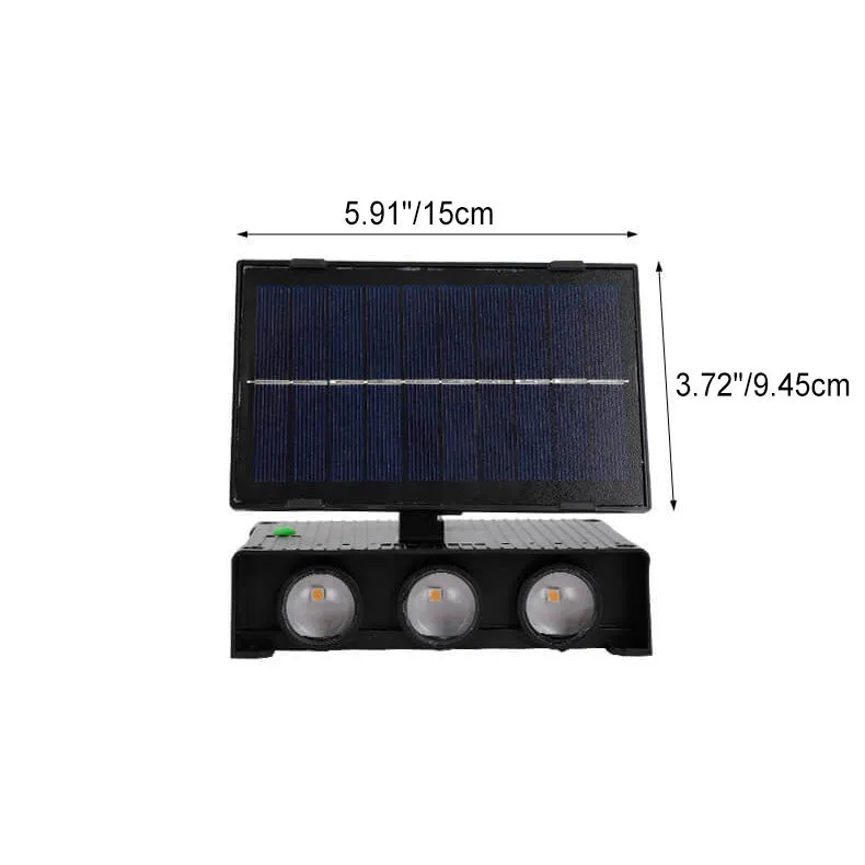 Outdoor Solar Square Panel LED Waterproof Patio Wall Sconce Lamp