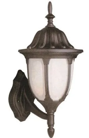 Outdoor Wall Lantern Cast Aluminum Black 10-1/2 X 18-1/2 X 9-1/2 Inch  Uses (1) 60-Watt Medium Base Lamp