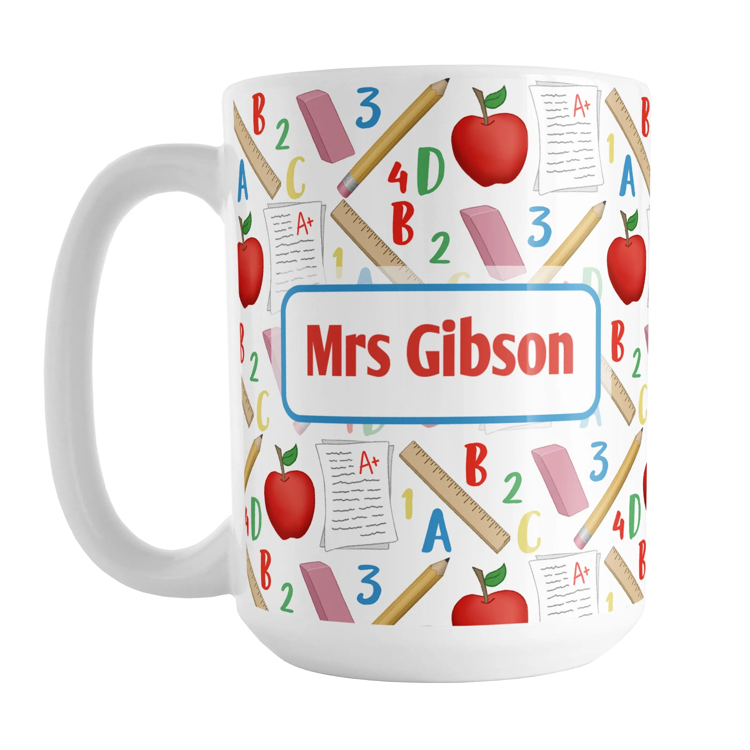 Personalized School Pattern Mug