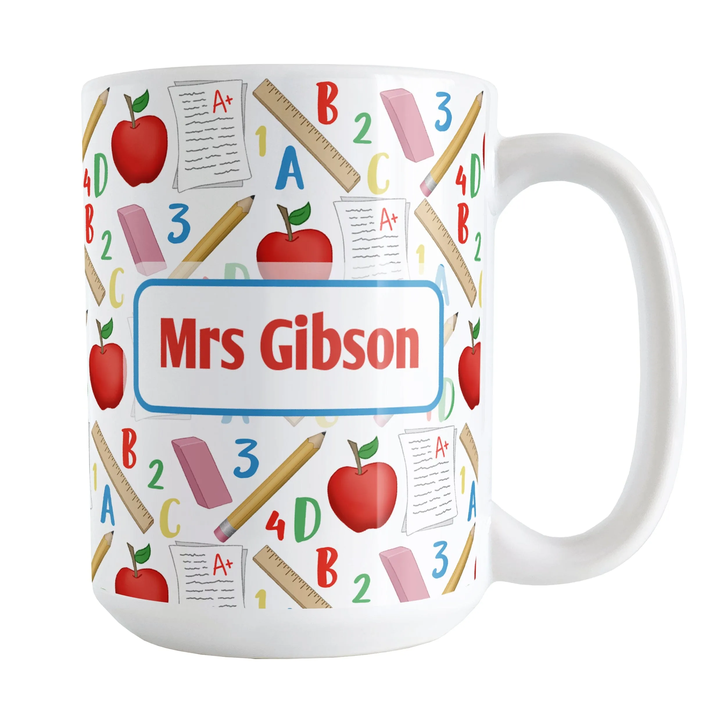 Personalized School Pattern Mug