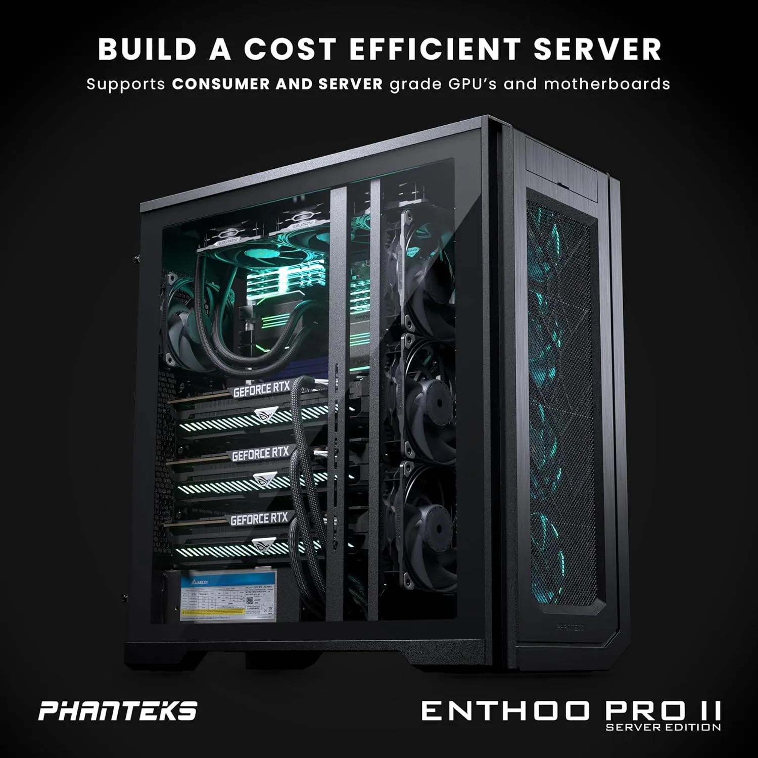 Phanteks 追風者 Enthoo Pro II Tempered Glass Server Edition E-ATX/SSI EEB Tower Case PH-ES620PTG_BK02