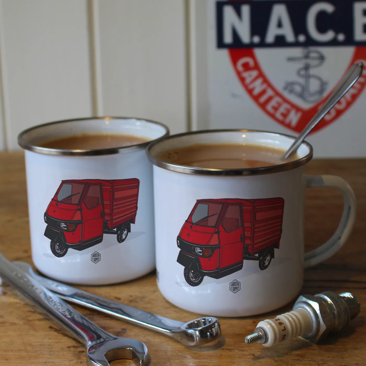 PIAGGIO APE ENAMEL MUG