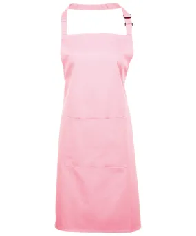 Pink - Colours bib apron with pocket