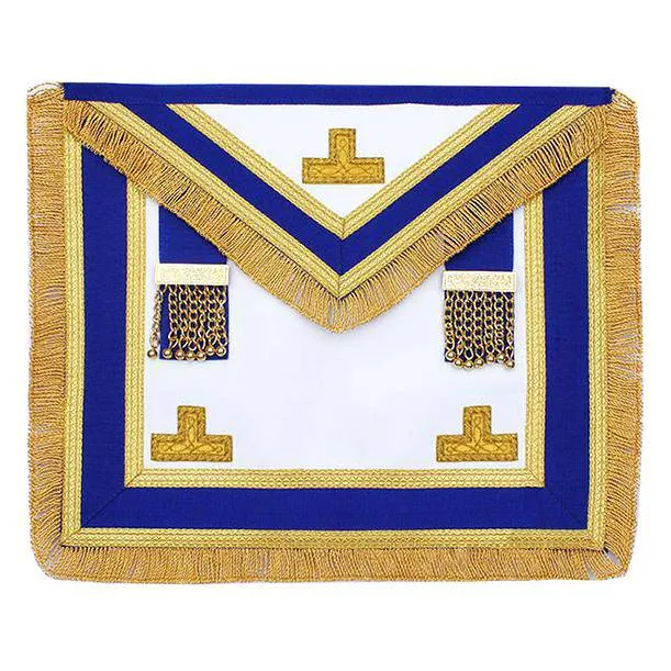 Provincial English Regulation Apron - Royal Blue with Gold Fringe