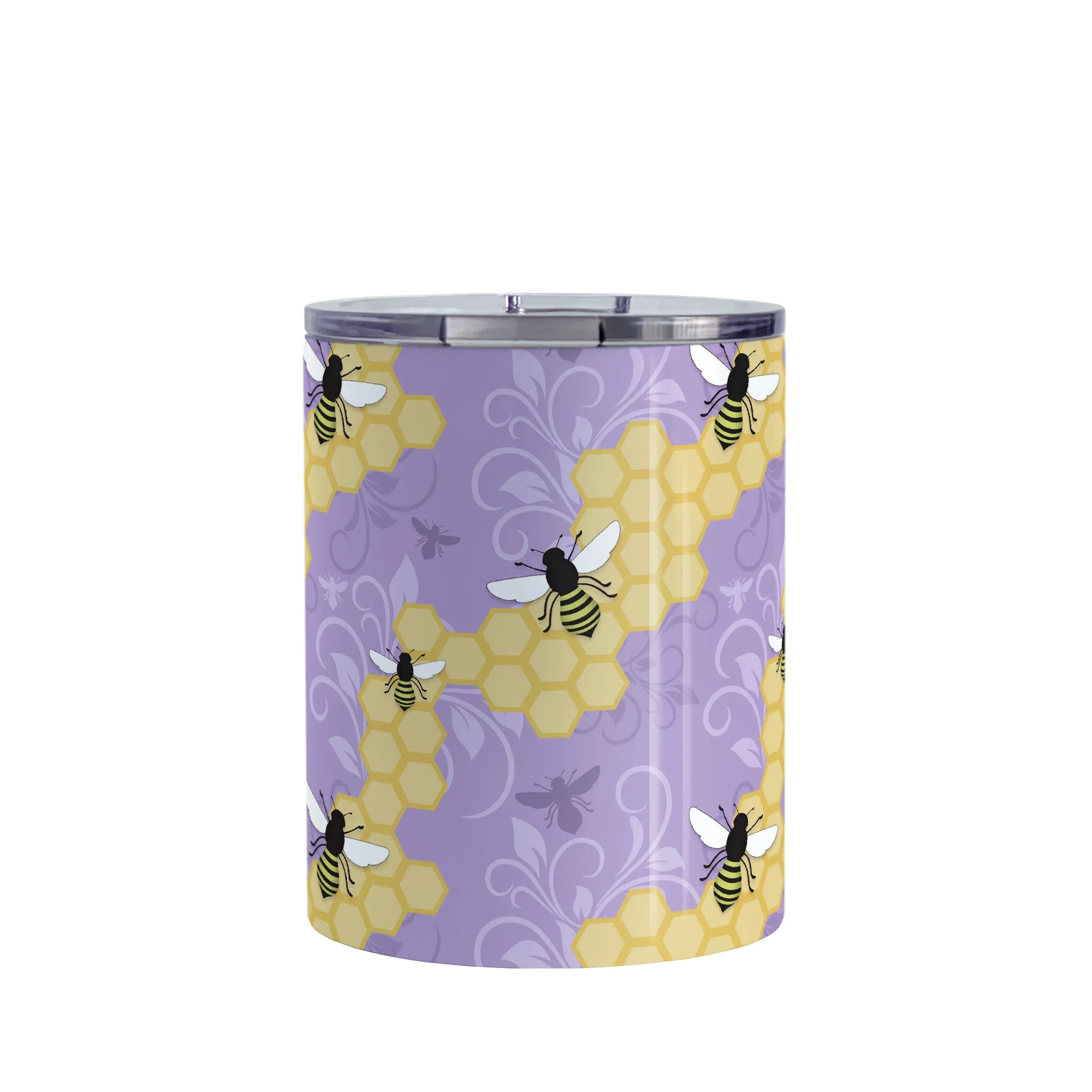 Purple Honeycomb Bee Tumbler Cup