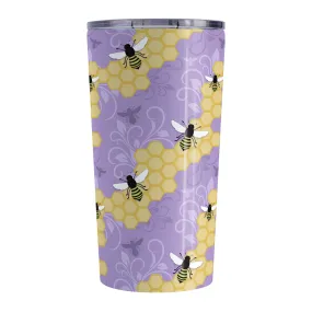 Purple Honeycomb Bee Tumbler Cup