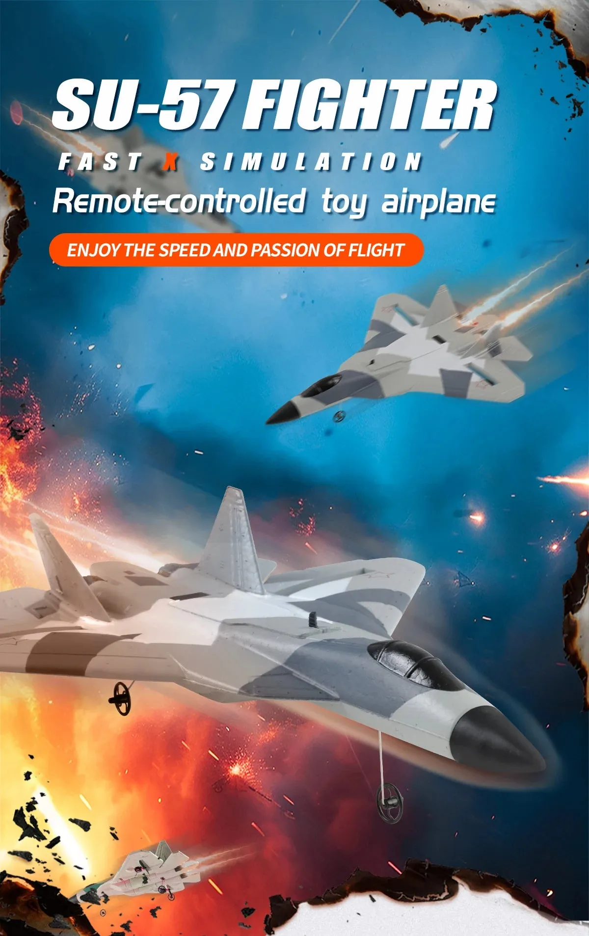 RC Foam Aircraft SU-35 Plane 2.4G Radio Control Glider Remote Control Fighter Plane Glider Airplane Foam Boys Toys for Children