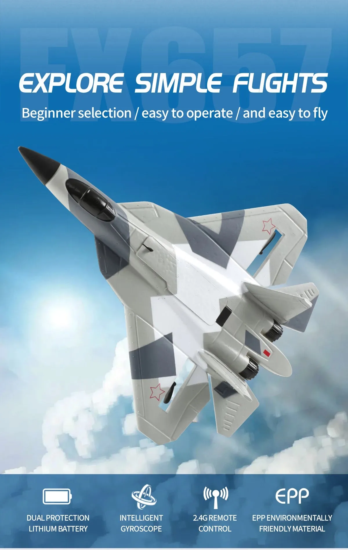 RC Foam Aircraft SU-35 Plane 2.4G Radio Control Glider Remote Control Fighter Plane Glider Airplane Foam Boys Toys for Children