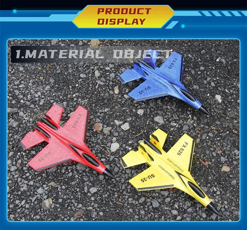 RC Foam Aircraft SU-35 Plane 2.4G Radio Control Glider Remote Control Fighter Plane Glider Airplane Foam Boys Toys for Children