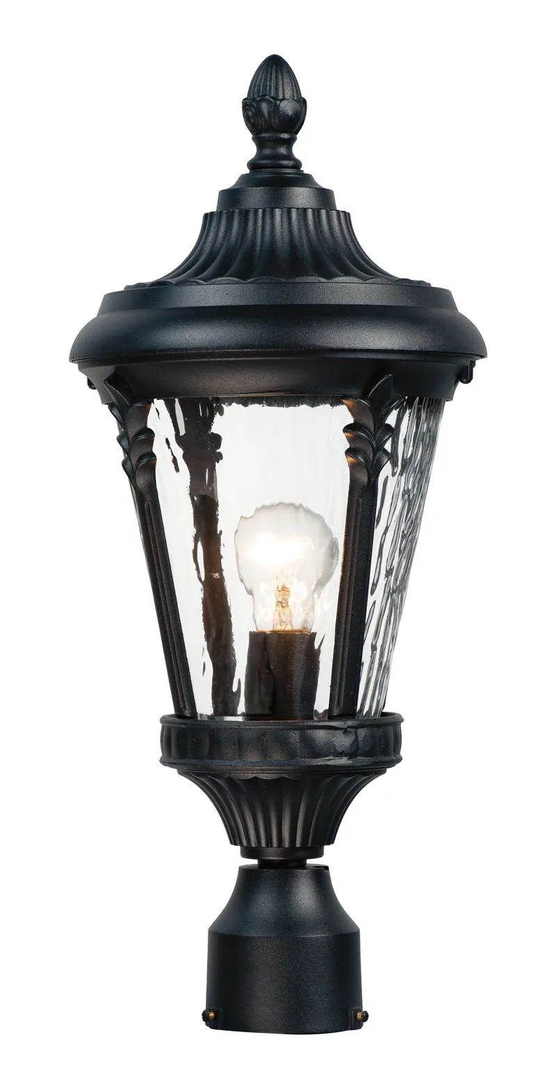 Sentry 21" Single Light Outdoor Post Lantern in Black