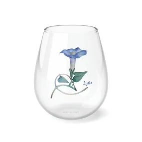 September PERSONALIZED Birth Flower Wine Glass, Birth Flower Gifts, Birth Flower wine glass, Birth Flower Gifts for Women, Gift for coworker, sister gift, birthday gift, Valentine gift, Stemless Wine Glass, 11.75oz