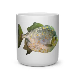 Silver and Spec Fish Heart Shape Mug