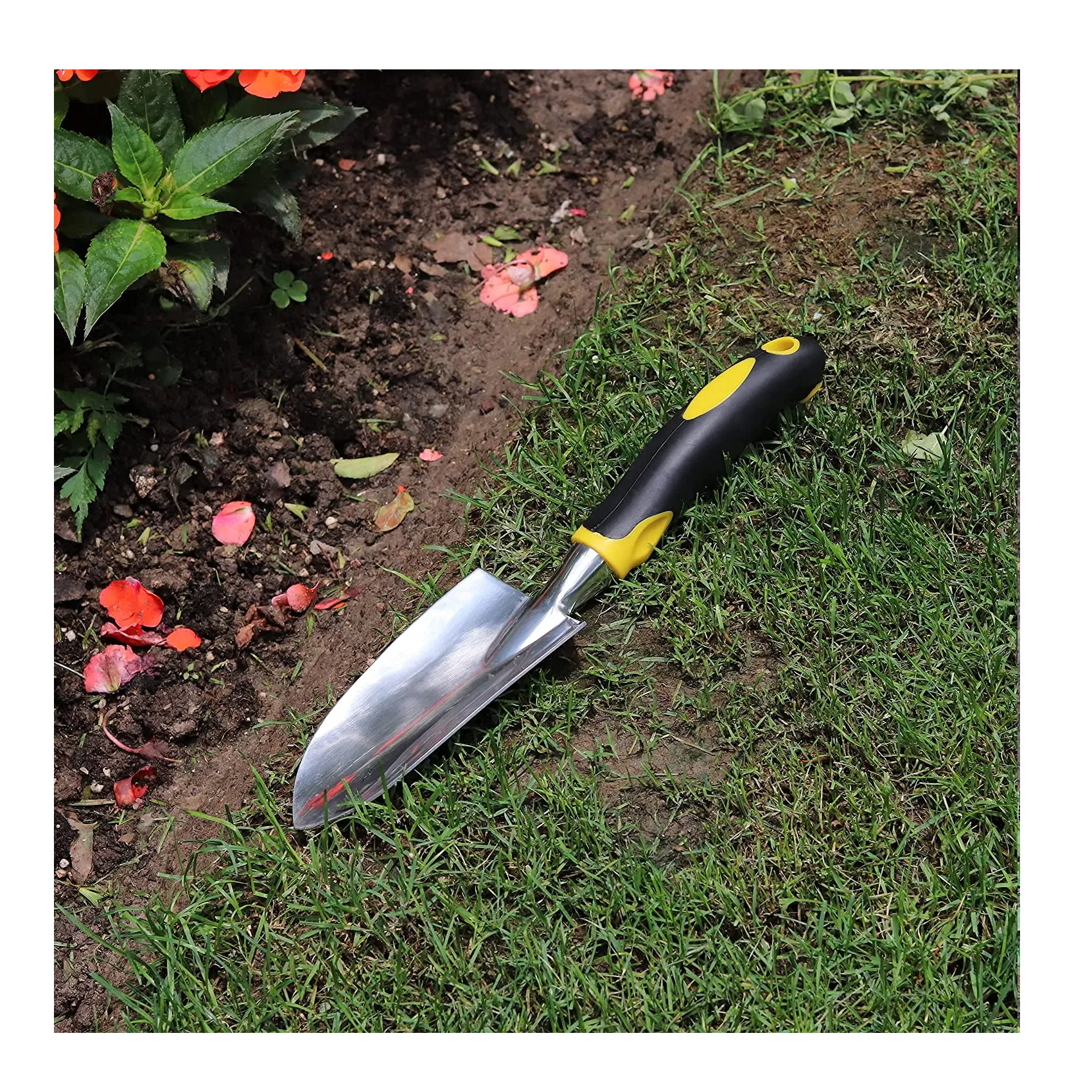 Sinoer Garden Shovel Trowel & Hand Shovel Soft Rubberized Non-Slip Handle