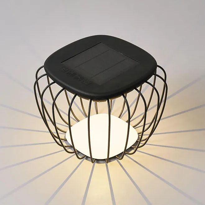 Solar Creative Minimalist PE Cage Decoration LED Outdoor Landscape Light