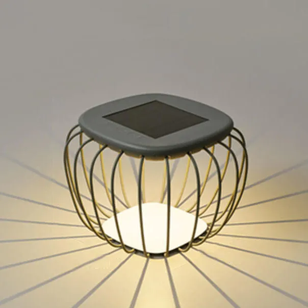 Solar Creative Minimalist PE Cage Decoration LED Outdoor Landscape Light