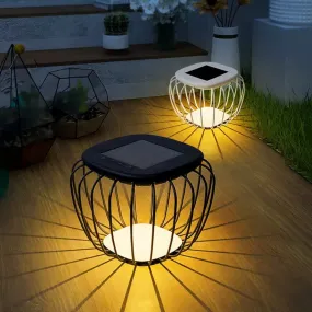 Solar Creative Minimalist PE Cage Decoration LED Outdoor Landscape Light